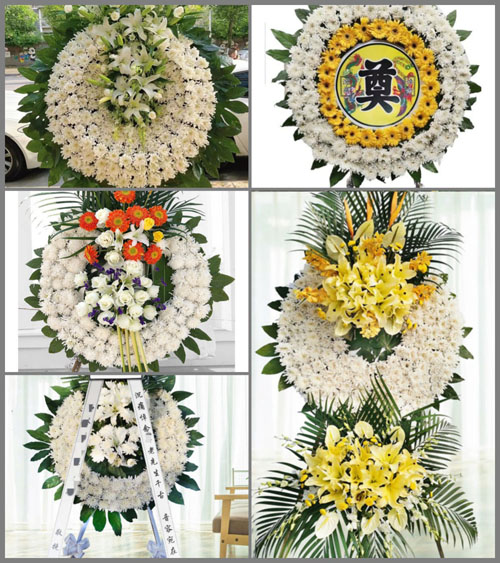 湖北襄阳市谷城县石花镇民营社区花圈速递